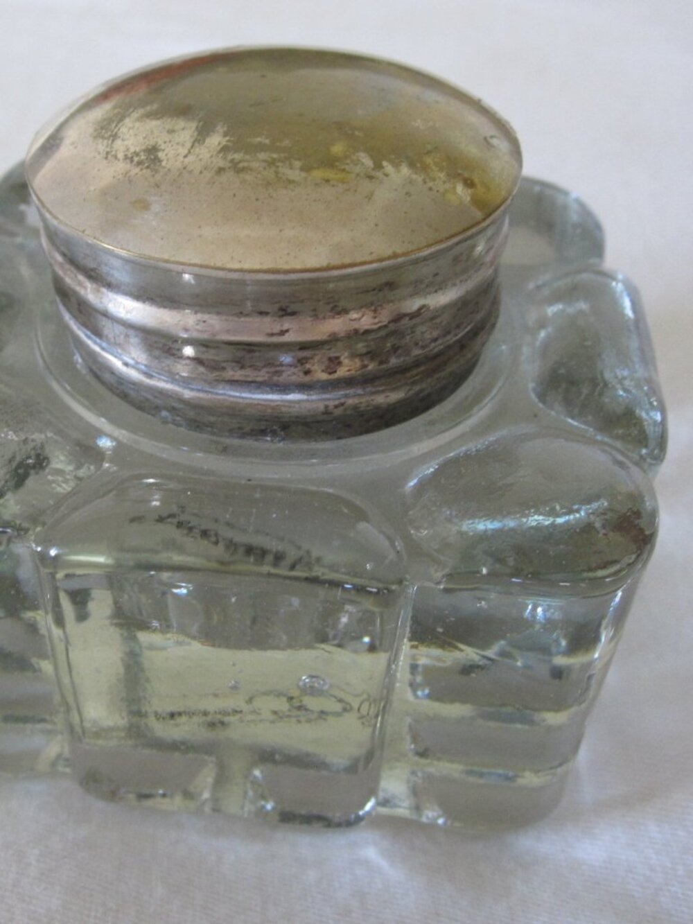 Department 56 2' x 2.5" Heavy Thick Glass Inkwell